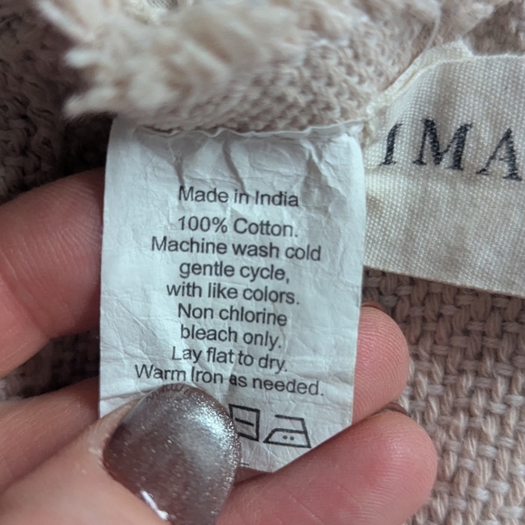 Imani Collective Woven Cotton Throw Blanket Slate/White/Beige Stripes - Picture 11 of 15